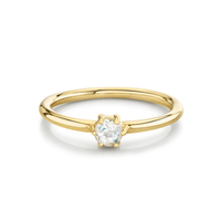 Marrow Fine Jewelry Moonstone Solitaire Stacking June Birthstone Ring [Yellow Gold]