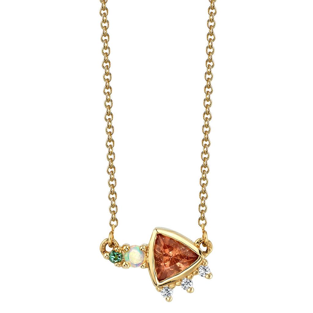 Marrow Fine Jewelry Sunstone Trillion Necklace