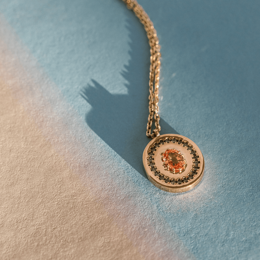 Marrow Fine Jewelry Padparadscha La Femme Amulet [Yellow Gold]