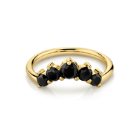 Marrow Fine Jewelry Curvy Black Diamond Five Stone Headdress [Yellow Gold]