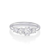 Marrow Fine Jewelry Old Cut White Diamond Linear Ring [White Gold]