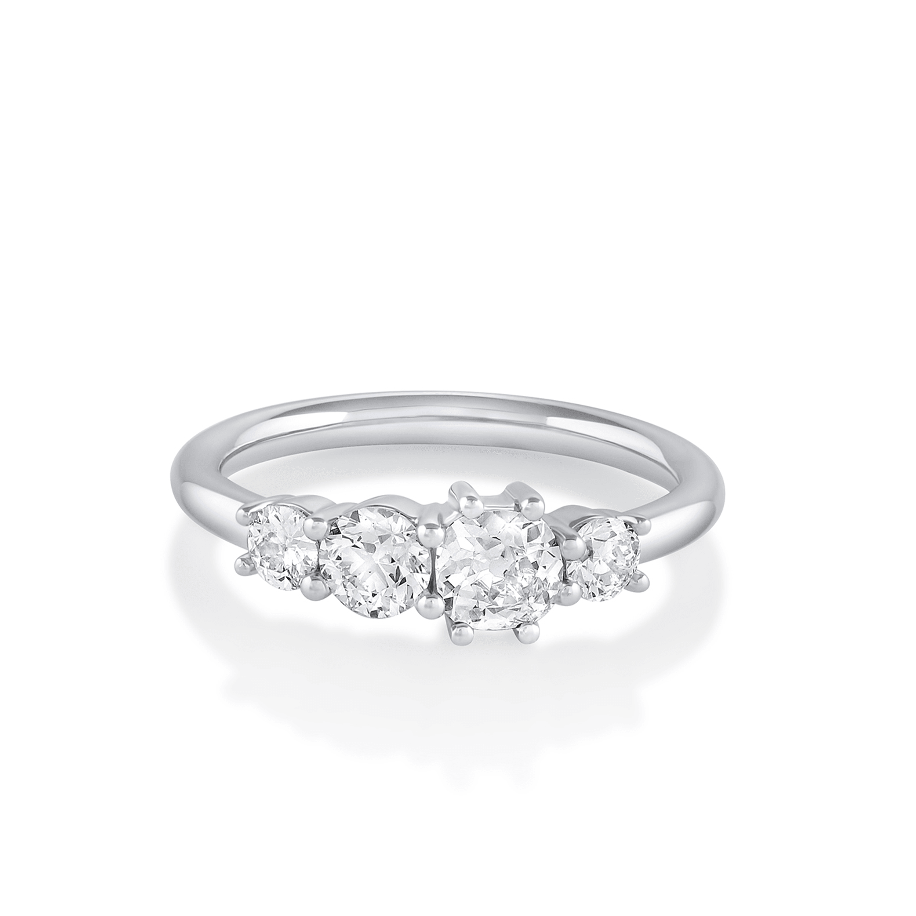 Marrow Fine Jewelry Old Cut White Diamond Linear Ring