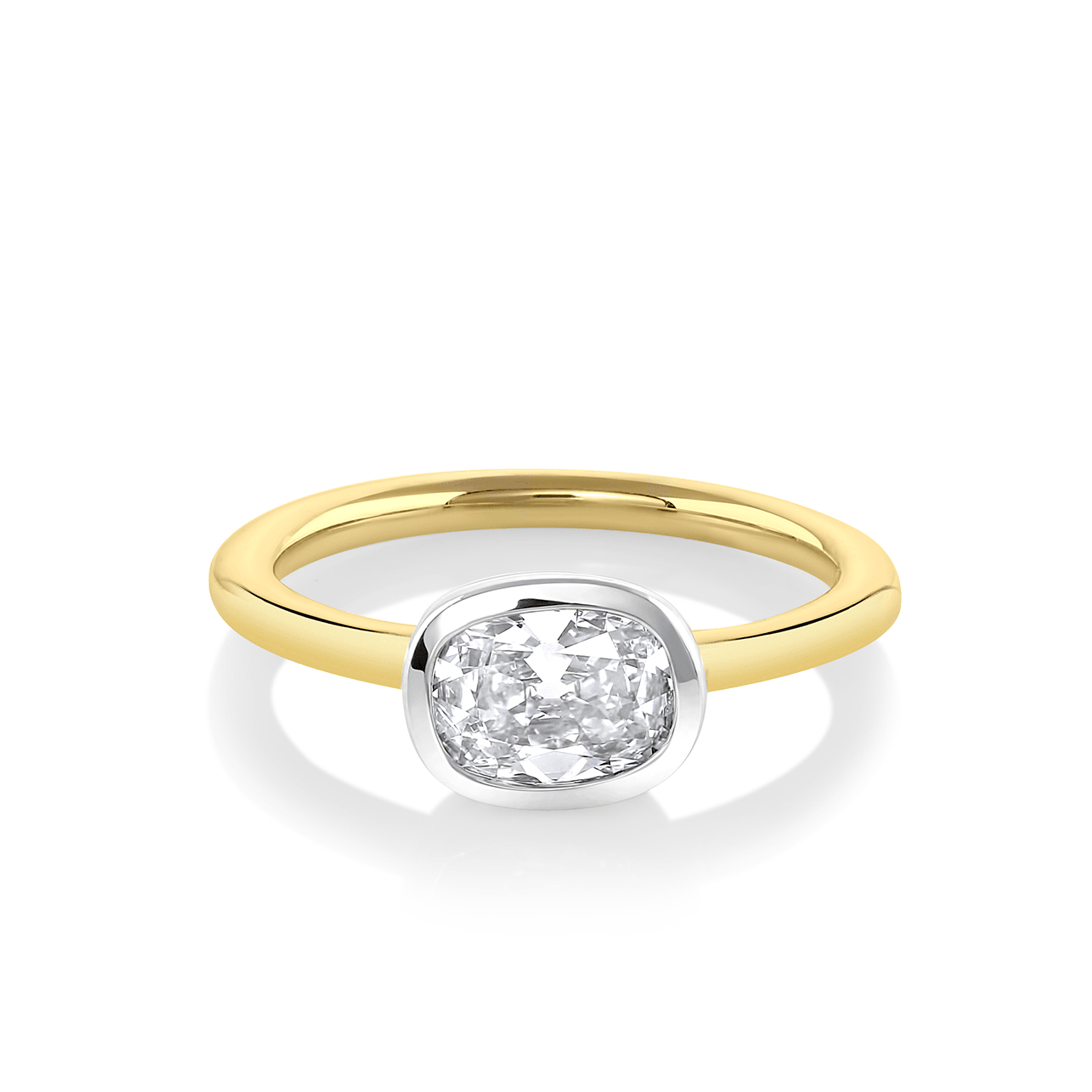 Marrow Fine Jewelry Old Mine Cut Diamond Bezel Ring