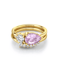 Marrow Fine Jewelry Asymmetrical Pink Sapphire Set Ring [Yellow Gold]