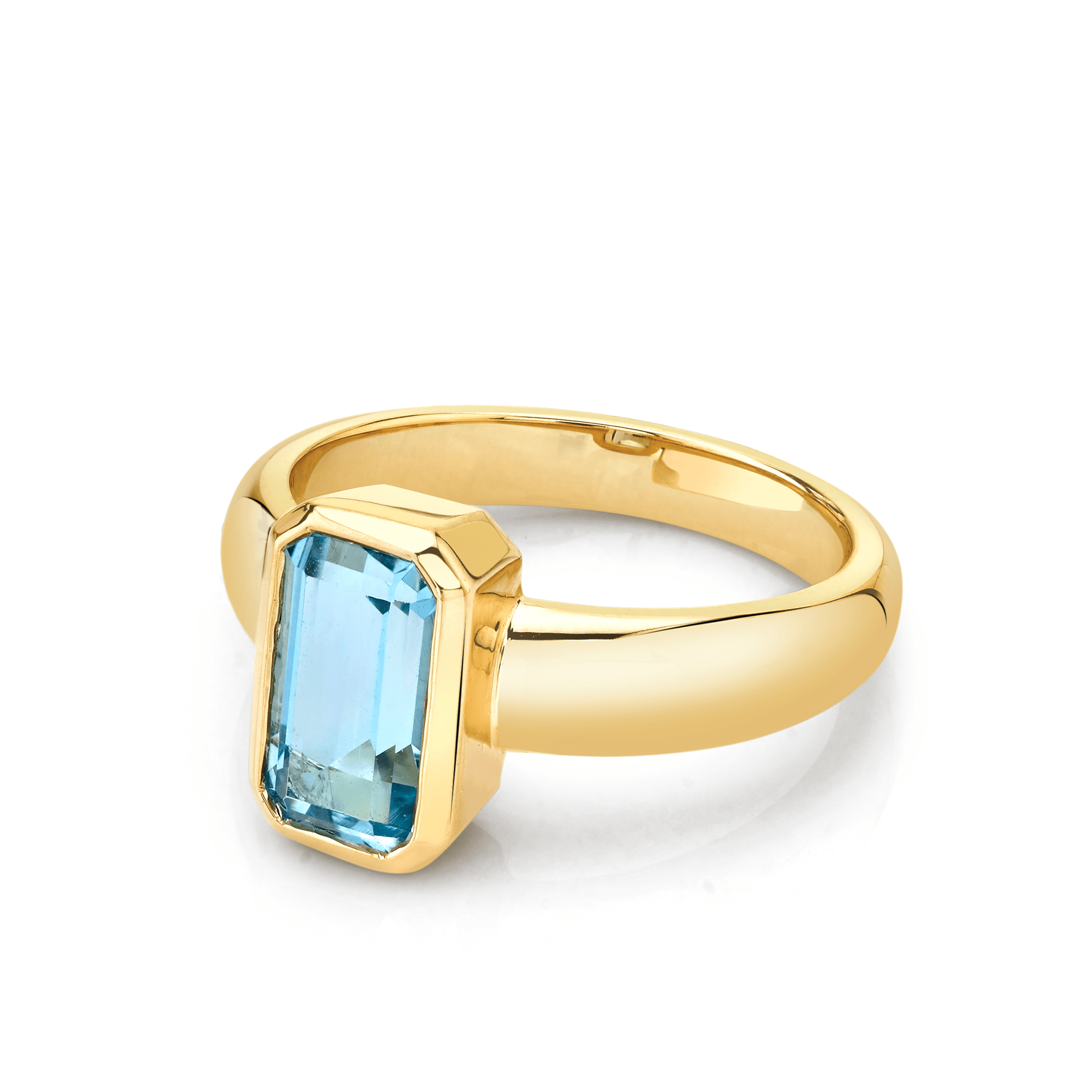 Marrow Fine Jewelry Aquamarine Bezel Ring