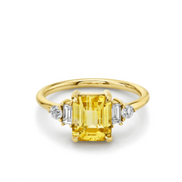 Yellow Sapphire & White Diamond Ring - Marrow Fine