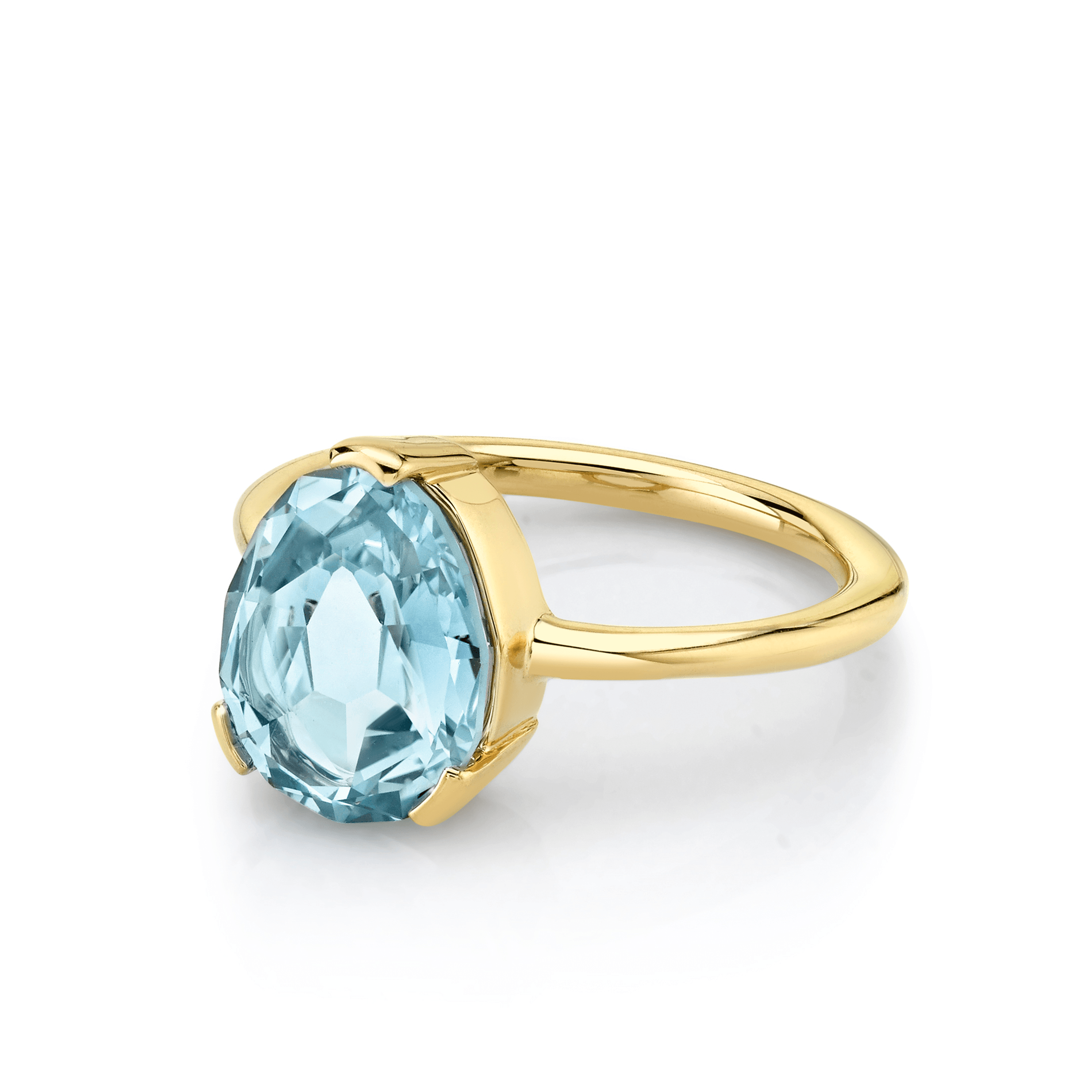 Marrow Fine Jewelry Blue Sapphire Solitaire Engagement Ring