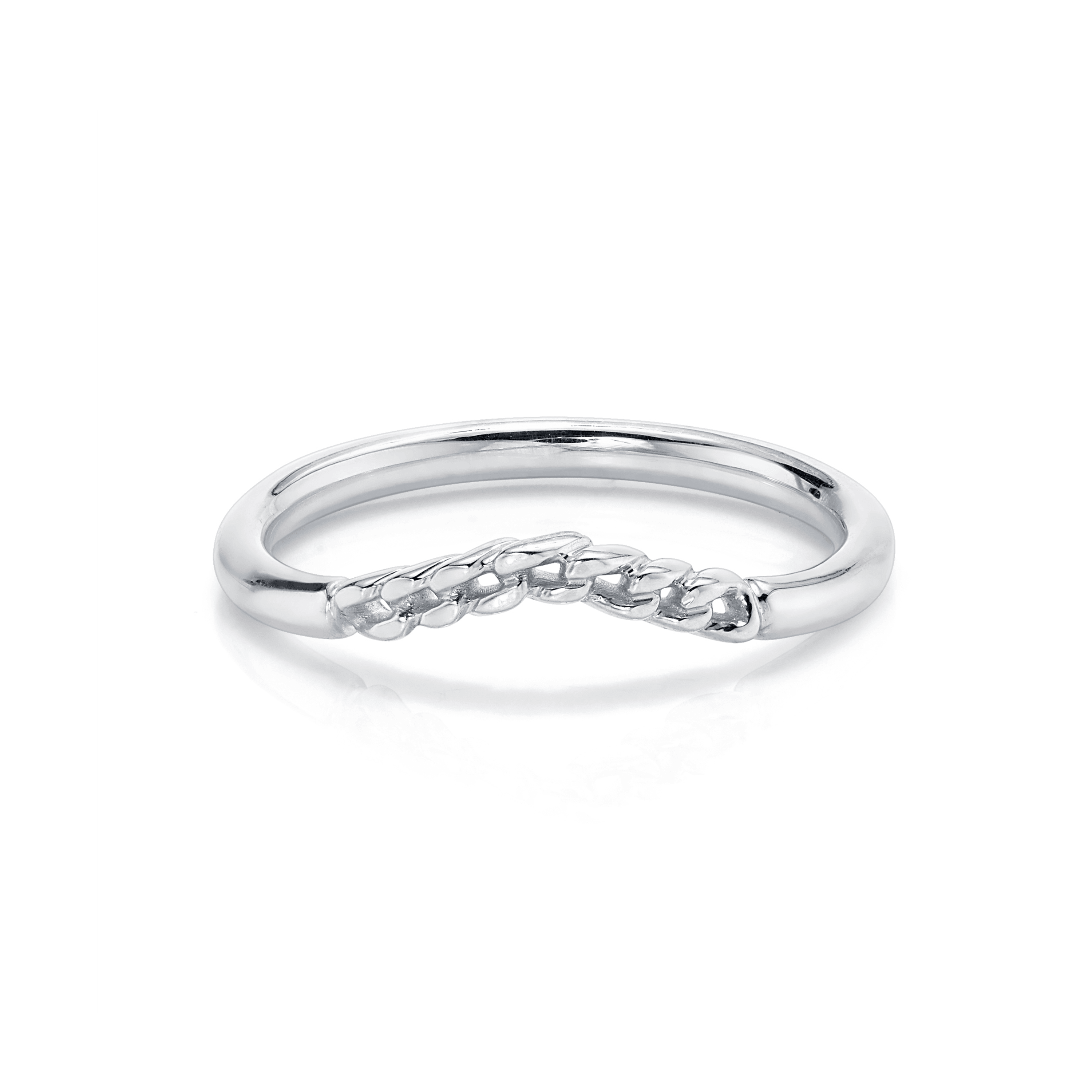 Marrow Fine Jewelry Dainty Chain Wave Ring