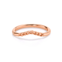 Marrow Fine Jewelry Dainty Chain Wave Ring [Rose Gold]