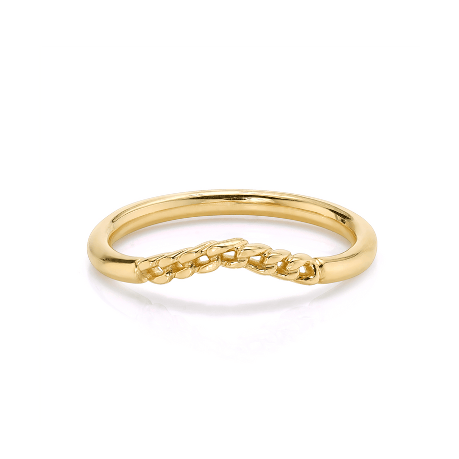 Marrow Fine Jewelry Dainty Chain Wave Ring [Yellow Gold]