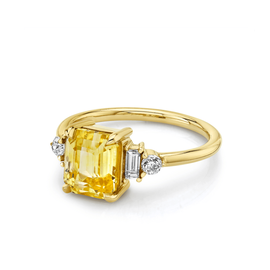 Yellow Sapphire & White Diamond Ring - Marrow Fine