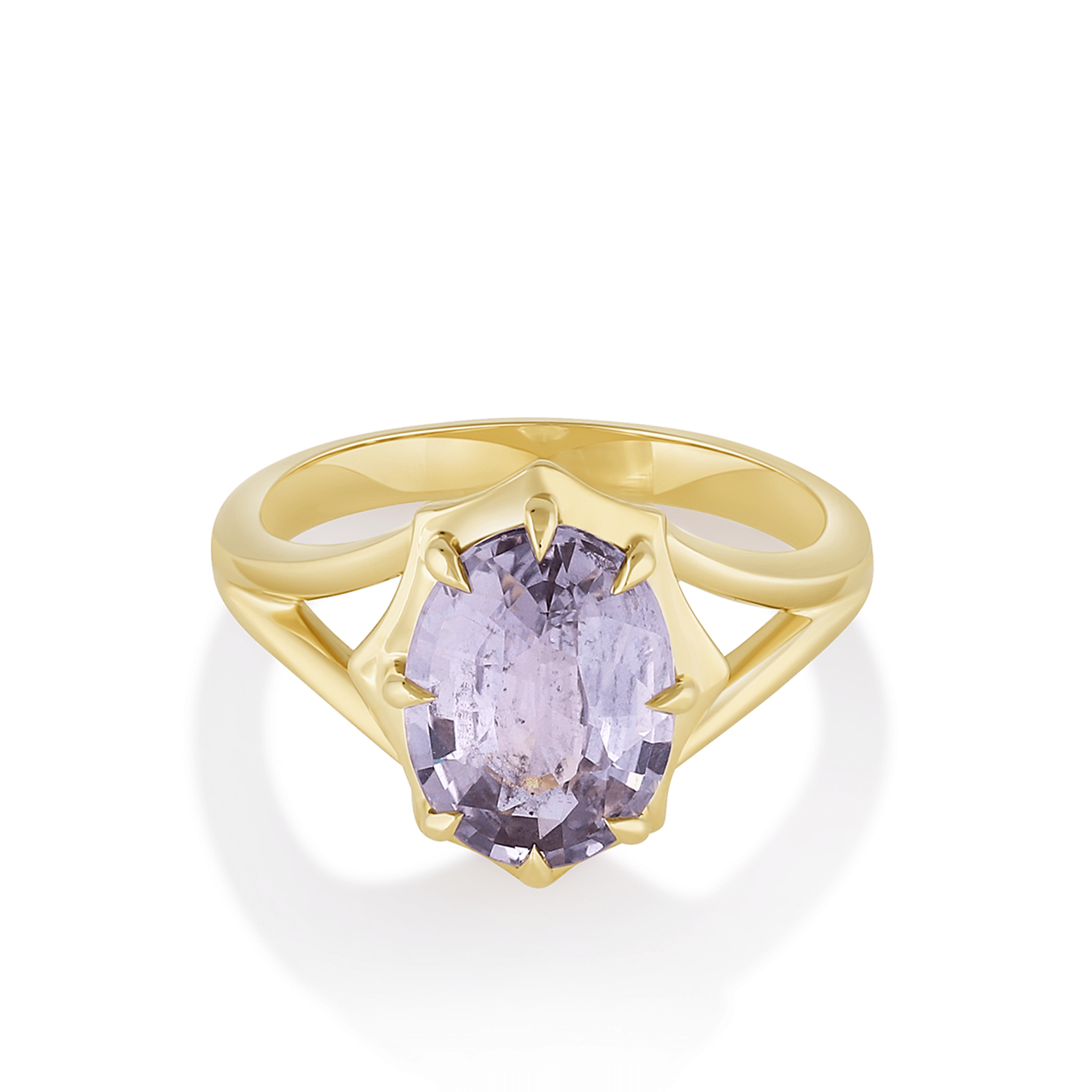 Marrow Fine Jewelry Purple Sapphire French Mirror Ring