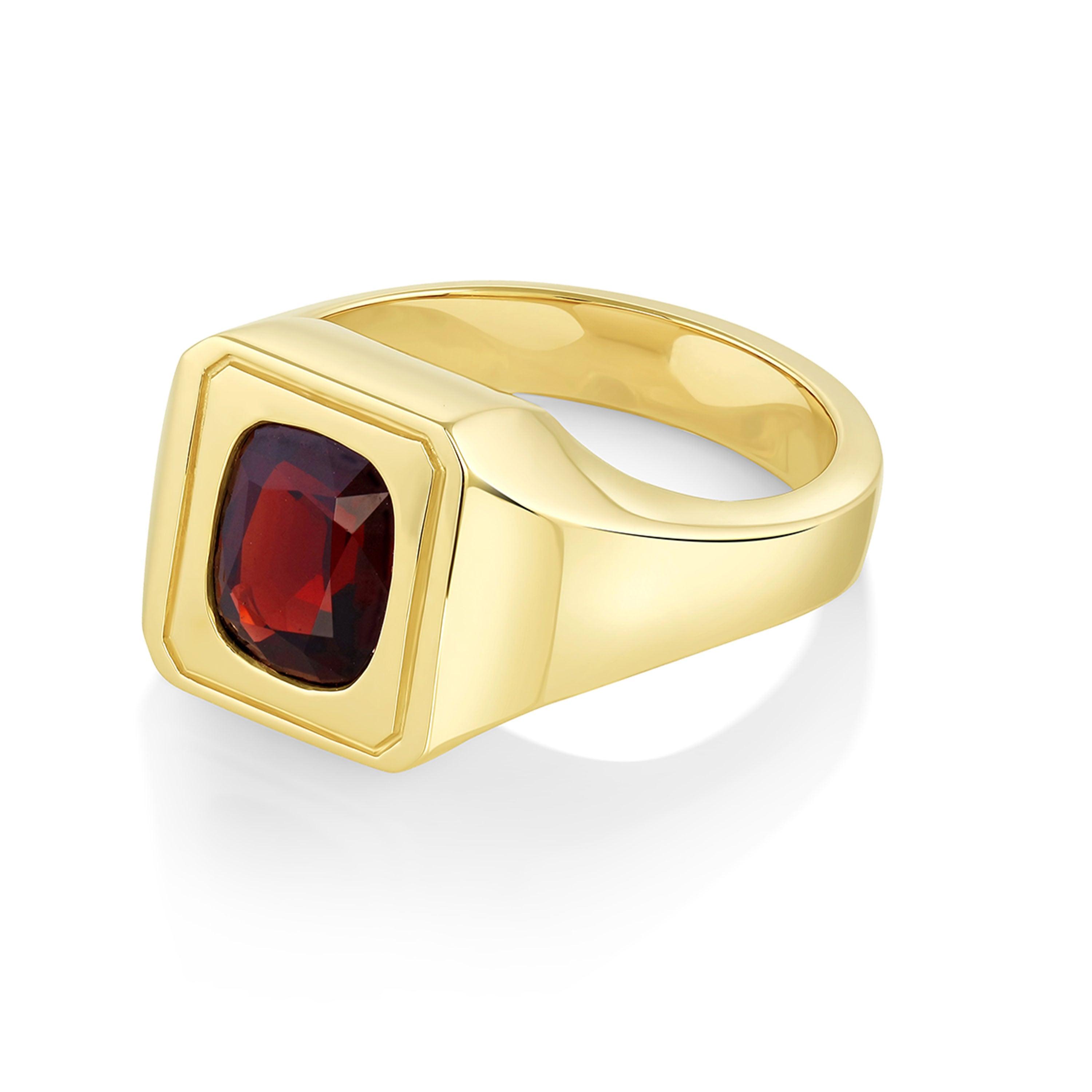 Marrow Fine Jewelry Red Spinel Men's Signet Ring