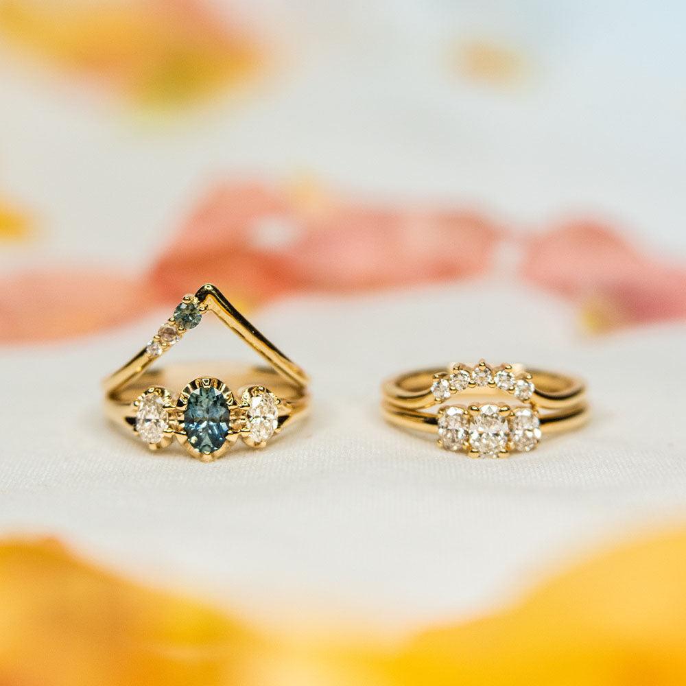 The Simone Sapphire Oval Engagement Ring - Marrow Fine