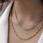 Serena White Diamond Tennis Necklace - Marrow Fine