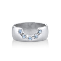 Marrow Fine Jewelry Sky Blue Sapphire Selene Cigar Band [White Gold]
