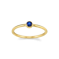 Blue Sapphire Sweet Pea Stacking Ring