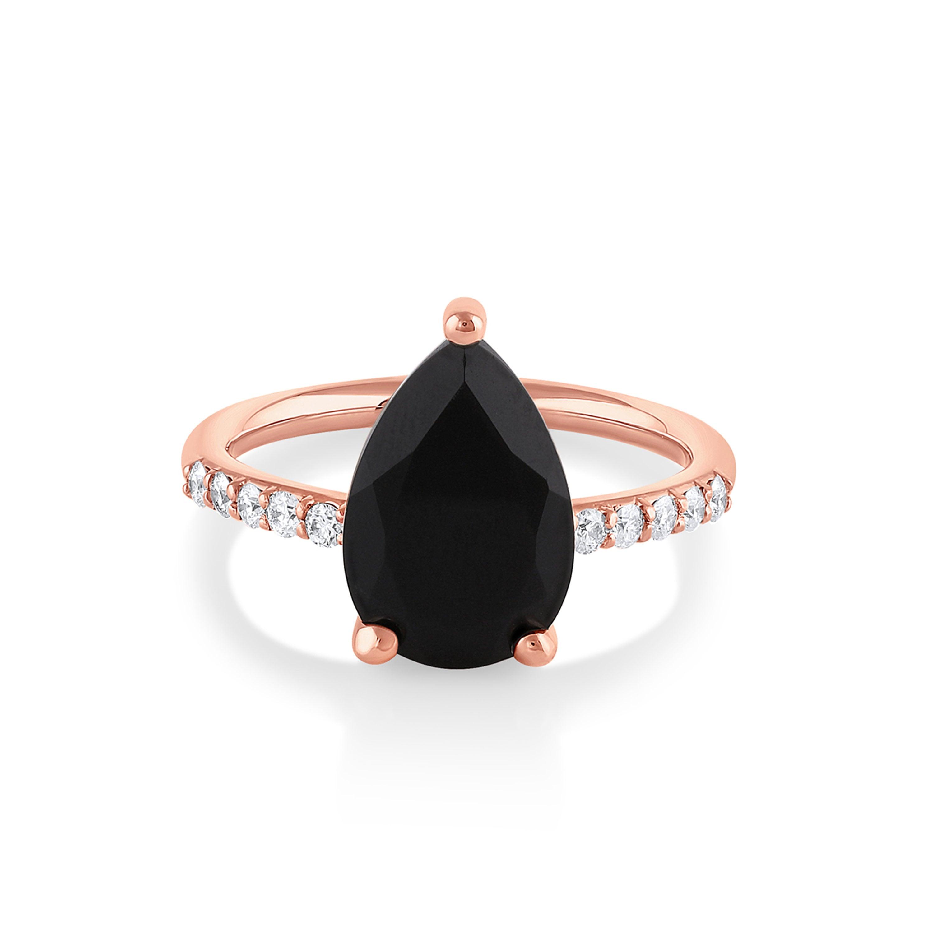 Marrow Fine Jewelry Sweet Melissa Pear Black Onyx Ring