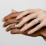 White Diamond Burnished Teddy Band - 5mm - Marrow Fine