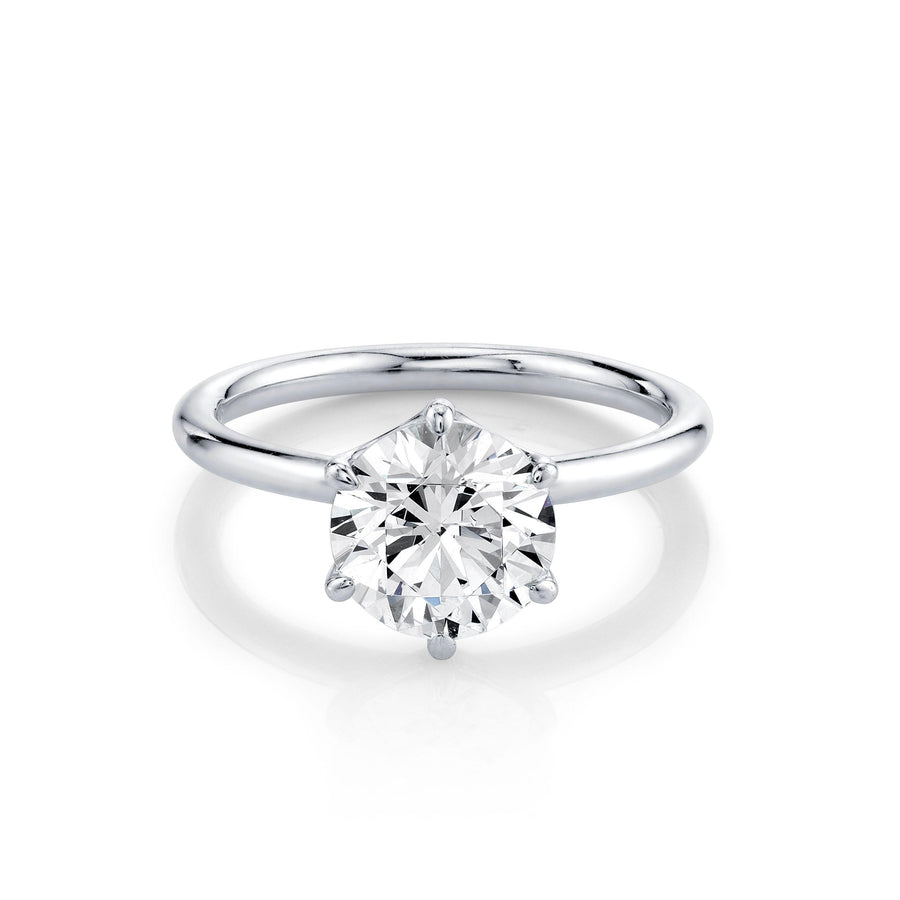 Marrow Fine Jewelry White Diamond Round Solitaire Engagement Ring [White Gold]