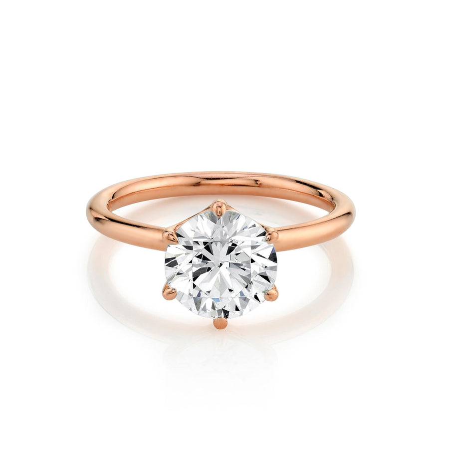 Marrow Fine Jewelry White Diamond Round Solitaire Engagement Ring [Rose Gold]