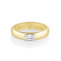 Marrow Fine Jewelry Minuette Collection Elodie Emerald Cut White Diamond Engagement Ring [Yellow Gold]
