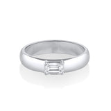 Marrow Fine Jewelry Minuette Collection Elodie Emerald Cut White Diamond Engagement Ring [White Gold]