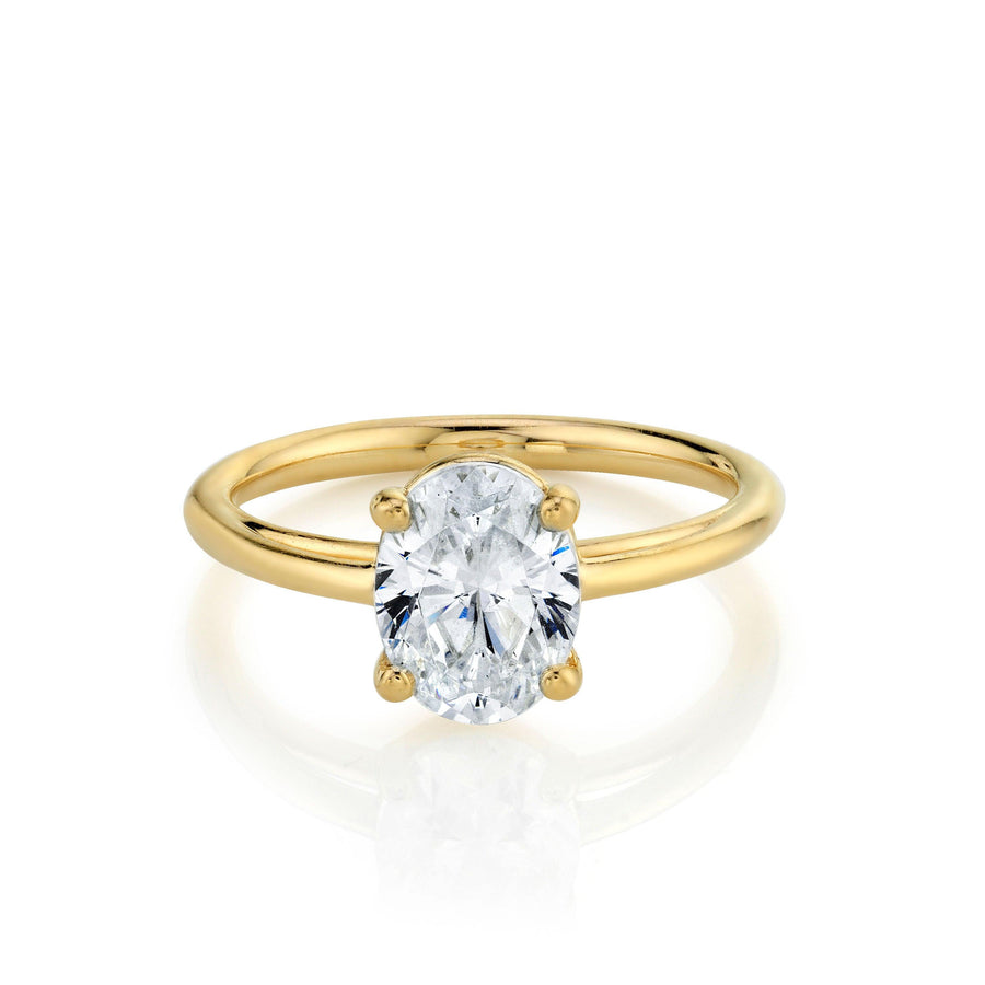 Marrow Fine Jewelry White Diamond Solitaire Oval Ring [Yellow Gold]