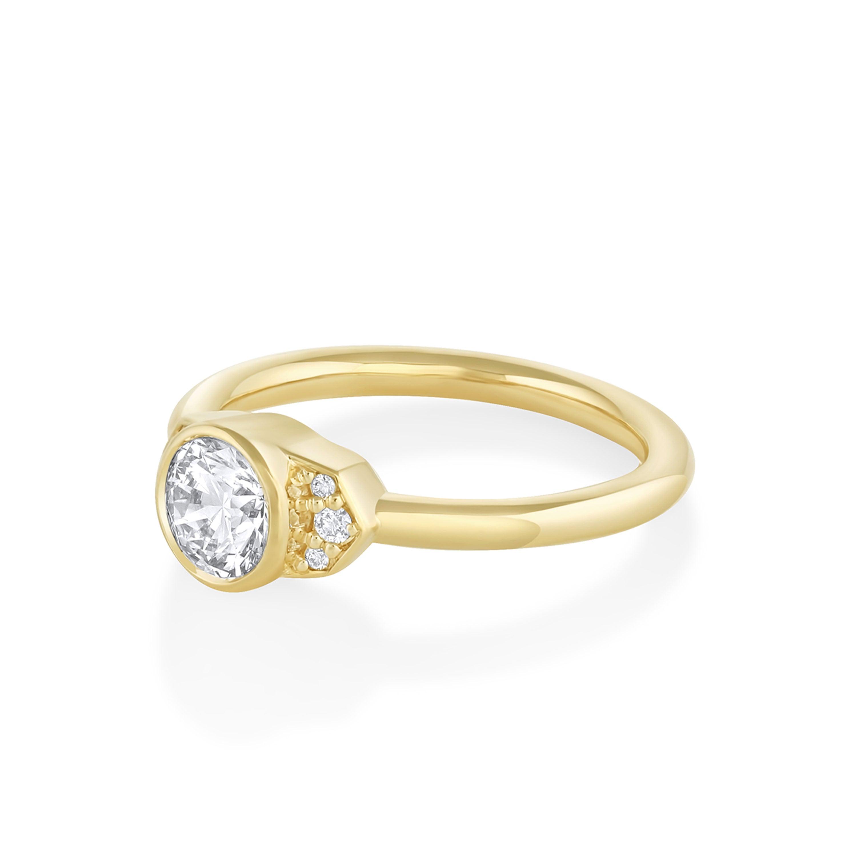 Marrow Fine Jewelry Minuette Collection Josephine Cadillac White Diamond Engagement Ring