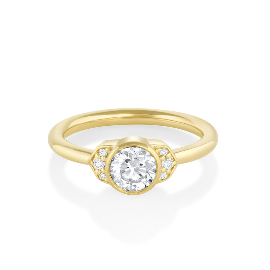 Marrow Fine Jewelry Minuette Collection Josephine Cadillac White Diamond Engagement Ring [Yellow Gold]
