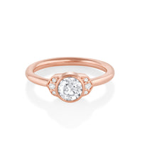 Marrow Fine Jewelry Minuette Collection Josephine Cadillac White Diamond Engagement Ring [Rose Gold]