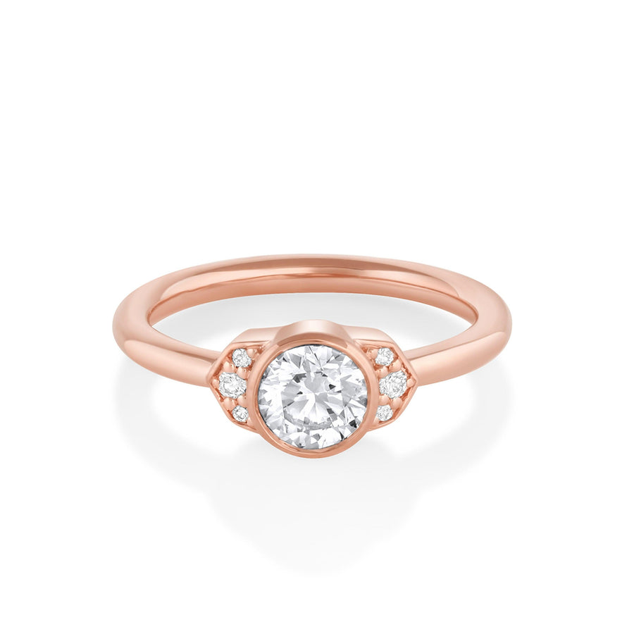 Marrow Fine Jewelry Minuette Collection Josephine Cadillac White Diamond Engagement Ring [Rose Gold]