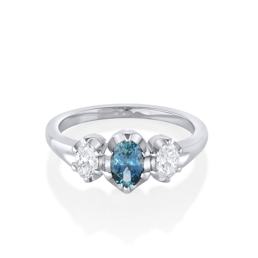 Marrow Fine Jewelry Minuette Collection Simone Sapphire Oval Engagement Ring [White Gold]