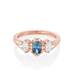 Marrow Fine Jewelry Minuette Collection Simone Sapphire Oval Engagement Ring [Rose Gold]