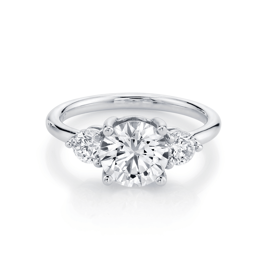Marrow Fine Jewelry White Diamond Three Stone Engagement Ring [White Gold]