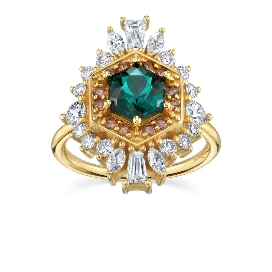 Marrow Fine Jewelry Tourmaline Hex Shaped Ballerina Ring [Yellow Gold]