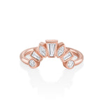 Marrow Fine Jewelry White Diamond Victoria Bezel Ballerina Band [Rose Gold]