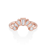 Marrow Fine Jewelry White Diamond Victoria Bezel Ballerina Band [Rose Gold]