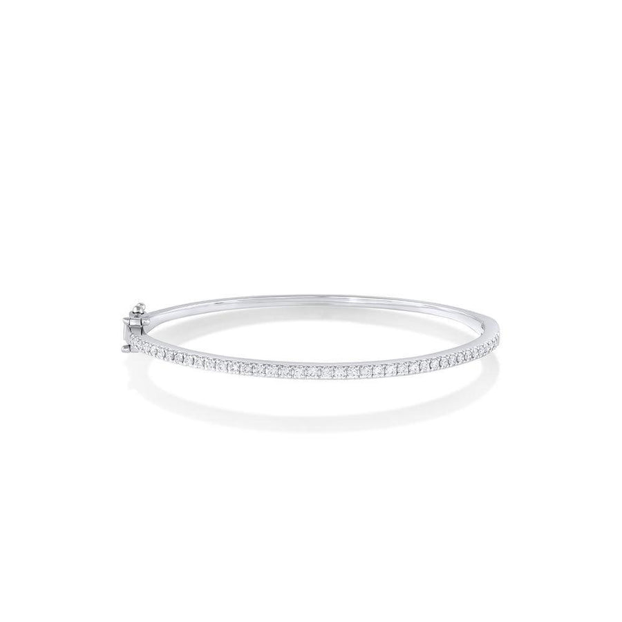 Marrow Fine Jewelry White Diamond Round Bangle [Yellow Gold]