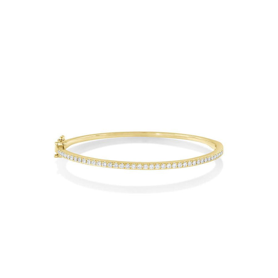 Marrow Fine Jewelry White Diamond Round Bangle [Yellow Gold]