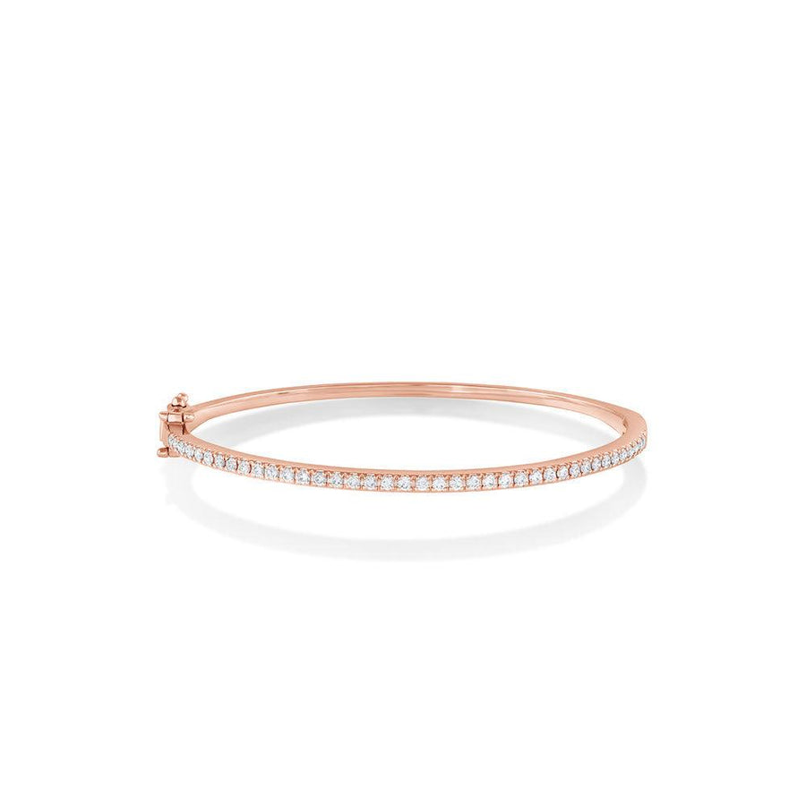 Marrow Fine Jewelry White Diamond Round Bangle [Rose Gold]