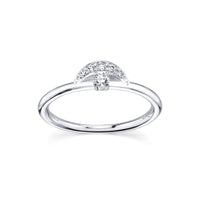 Marrow Fine Jewelry White Diamond Solid Gold Bohemian Arch Band [White Gold]