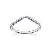 Marrow Fine Jewelry White Diamond Pavé Wave Stacking and Wedding Band [White Gold]