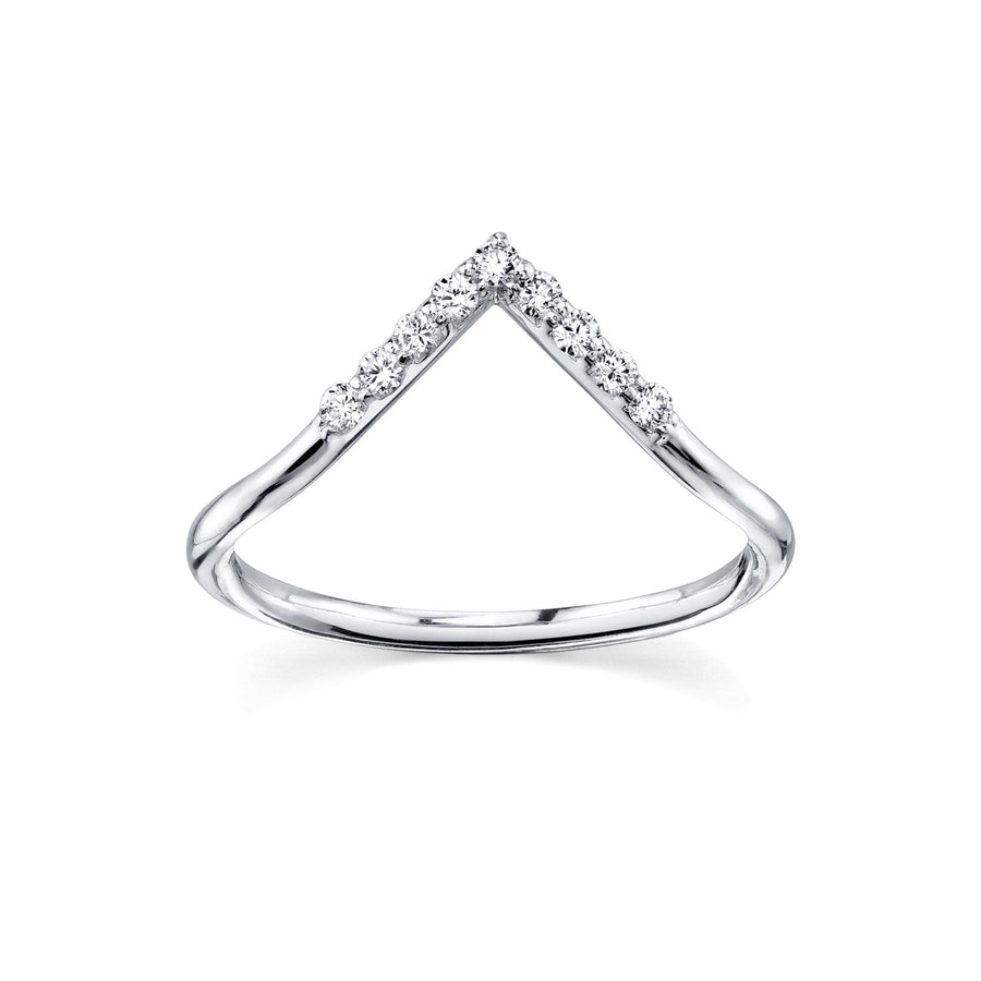Marrow Fine Jewelry White Diamond Triangle Nesting Stacking And Wedding Ring [White Gold]