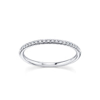 Marrow Fine Jewelry White Diamond Pavé Half Eternity Wedding And Stacking Band [White Gold]