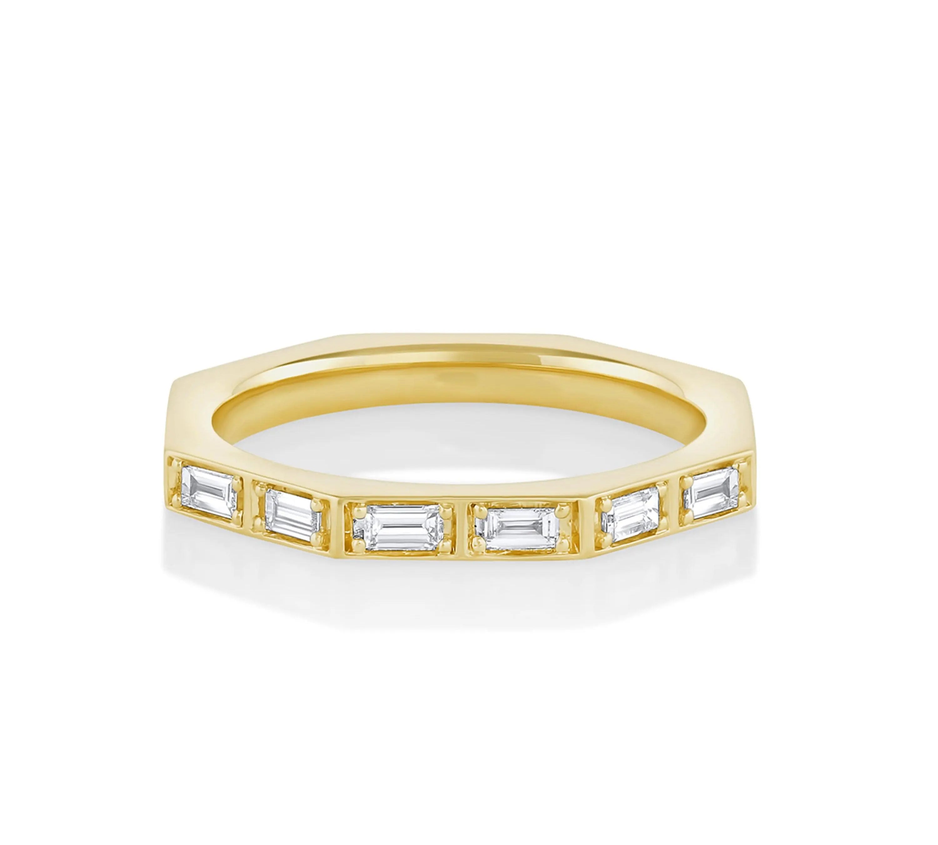 Marrow Fine Jewelry White Diamond Ames Men's Band [Yellow Gold]