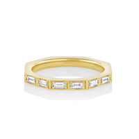Marrow Fine Jewelry White Diamond Ames Men's Band [Yellow Gold]