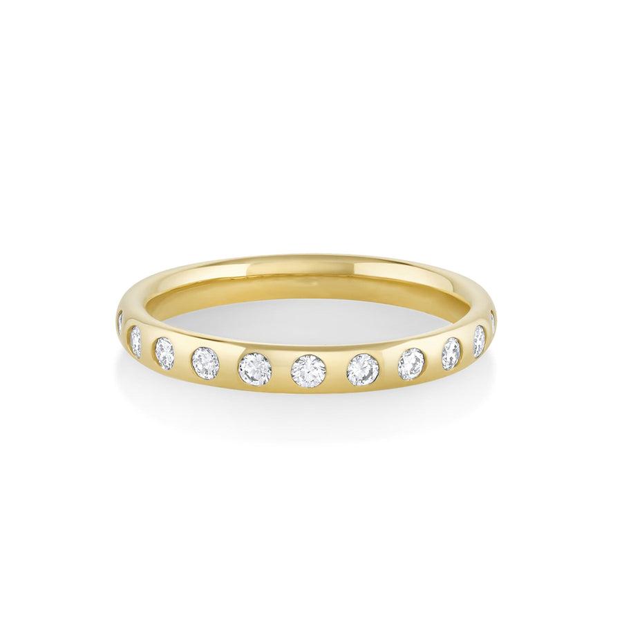 Marrow Fine Jewelry White Diamond 2.5mm Burnished Teddy Band [Yellow Gold]