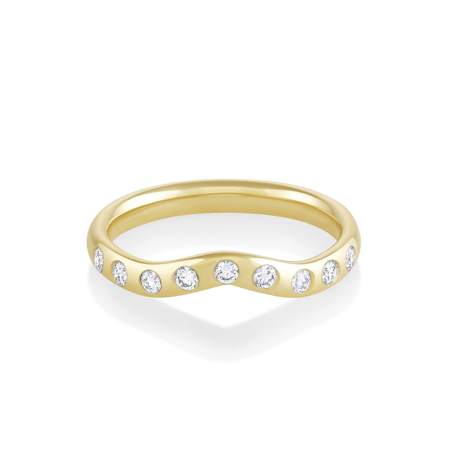 Marrow Fine Jewelry White Diamond Cecily Wave Band [Yellow Gold]