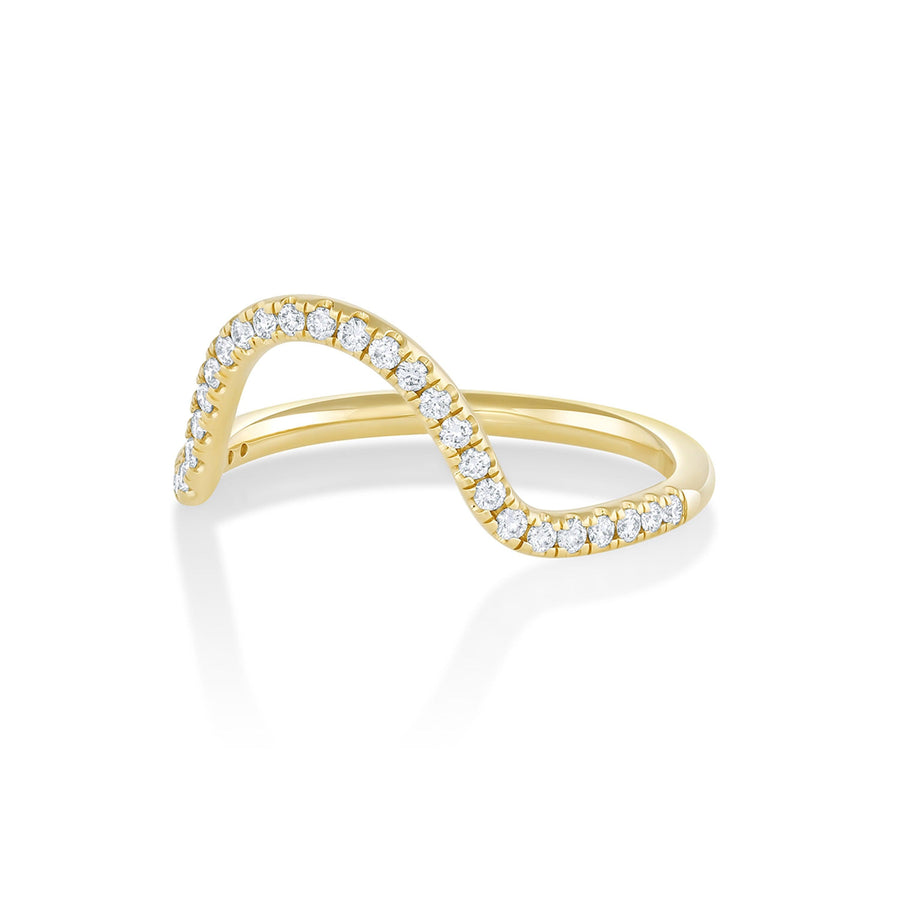 Marrow Fine Jewelry White Diamond Constance Wave Band [Yellow Gold]